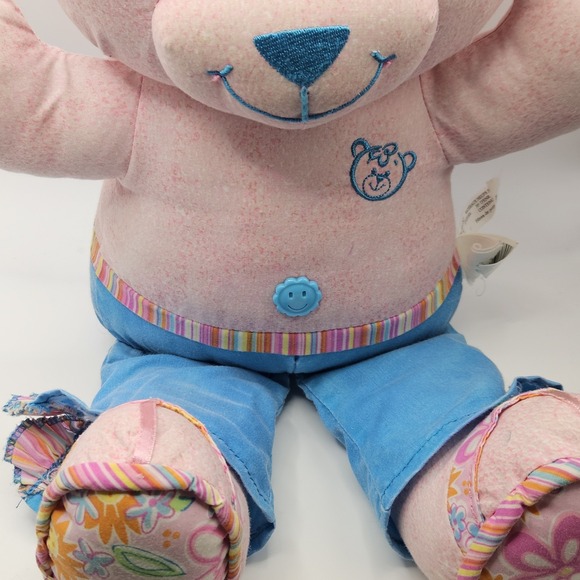 Vintage Doodle Bear‎  Pink And Blue 2004 JAKKS 16" - Picture 4 of 11